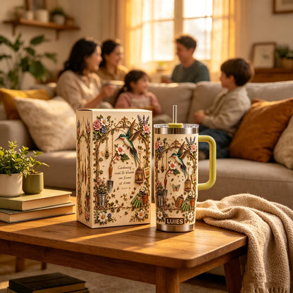 Personalized Gardening Hummingbirds & flowers Tumbler