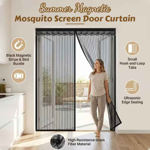 Keep The Bugs Out🦟🙅Magic Mesh Summer Magnetic Screen Door Curtain
