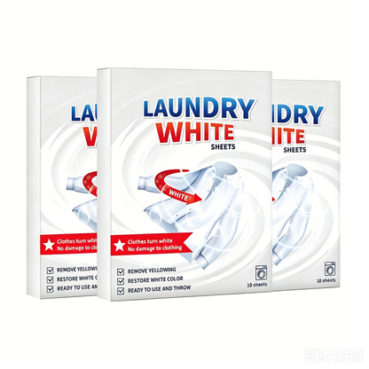 🔥BUY 1 GET 1 FREE 💥 Deep Cleaning Laundry Whitening Sheets ✨🧺 Powerful Stain Remover Brightening Fabric Laundry Cleaning Sheets