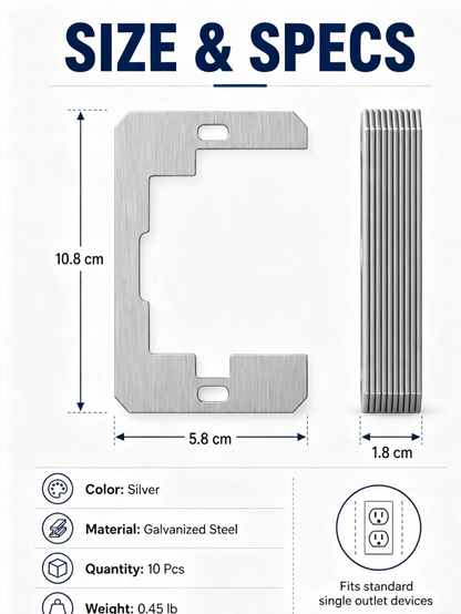 🔧 Wall Plate Spacer Kit for Loose Outlets