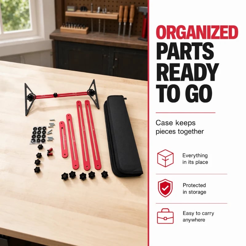 FREE SHIPPING⏰Get Perfect Layouts Instantly! Aluminum Measuring Tool Kit