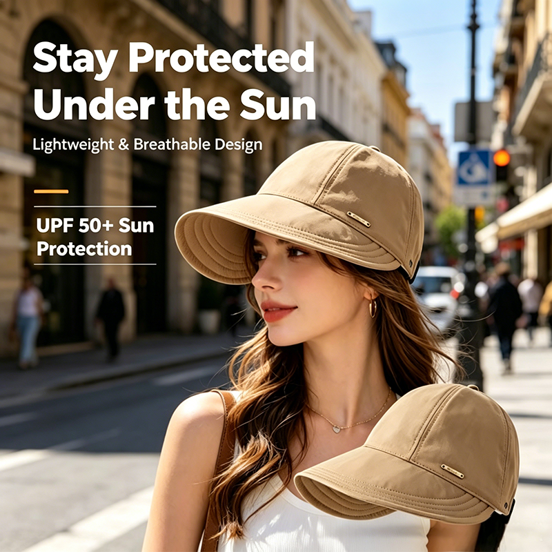 Women's Wide Brim Sun Visor Hat☀️UPF 50+