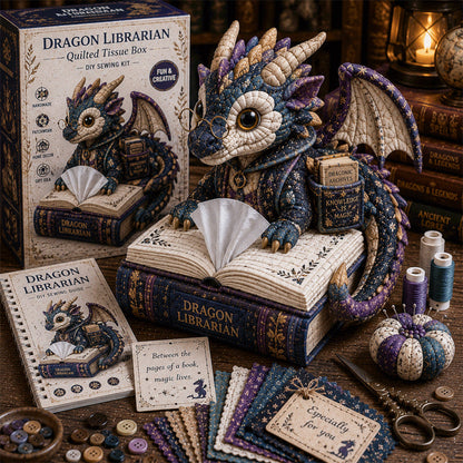 🐉✨ Dragon Keepers Collection – Quilted DIY Tissue Box Sewing Kit