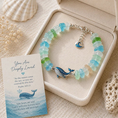 🩵 Sea Glass Blessing Bracelet