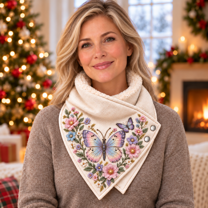 Cozy Fleece-Lined Cardinal Neck Wrap Scarf – Christmas Winter Gift 🐦🎄