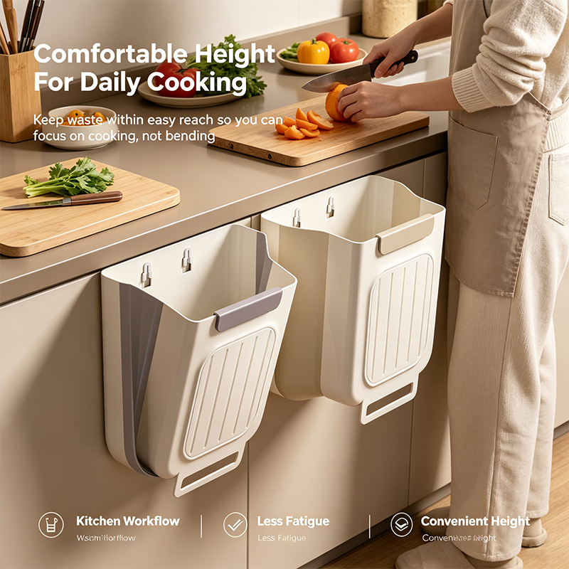 Foldable Hanging Trash  | 2026 New Hanging Bin for Kitchen Cabinet Doors🗑️