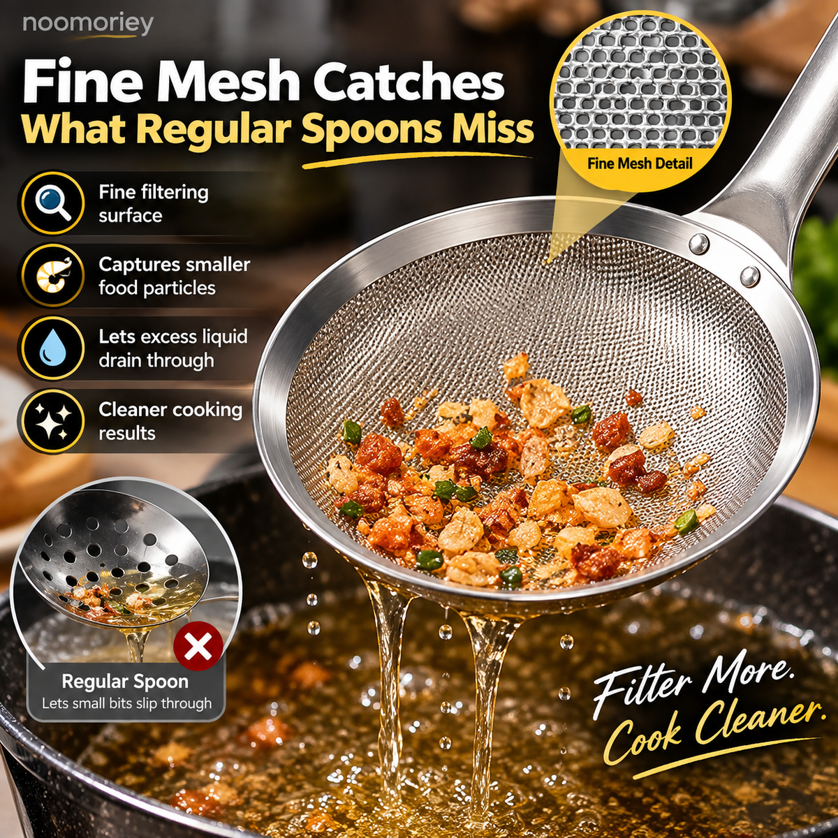 🍳Stainless Steel Fine Mesh Skimmer