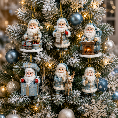 ✨24-Day Christmas Countdown Advent Calendar –Icy Santa Claus Ornament