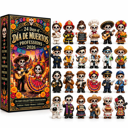 💖Pueblo del Día de Muertos 2026 Countdown Calendar with 24 Unique Miniatures
