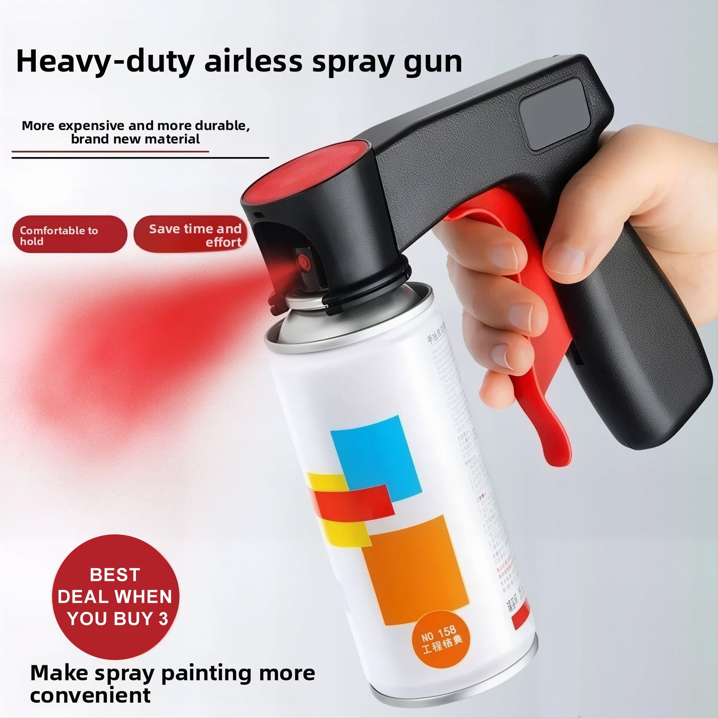 Ergonomic Aerosol Spray Can Trigger Handle - Durable Grip, One-Hand Use