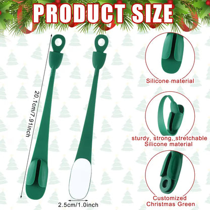 6Pcs Reusable Silicone Adhesive Christmas Garland Hooks - Traditional Household Hanger🎄