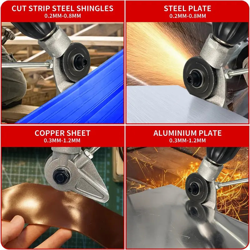 Electric Drill Metal Cutter Attachment, Portable Sheet Nibbler for Iron, Steel & Aluminum⚙️