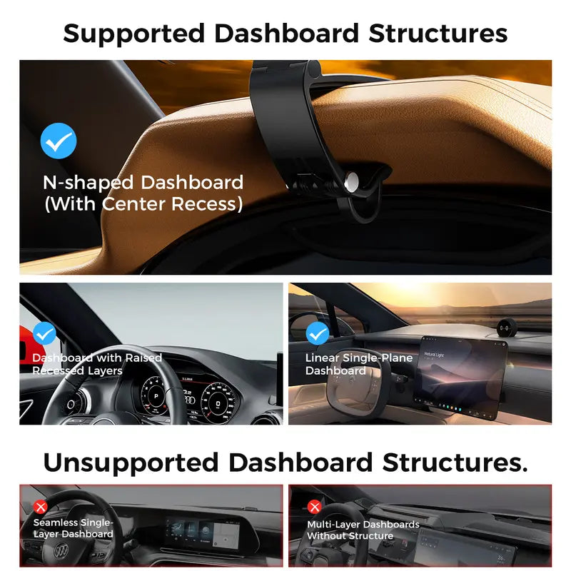🧲 Strong Magnet Magnetic Car Phone Mount｜Hands‑Free Cellphone Holder, 95° Adjustable