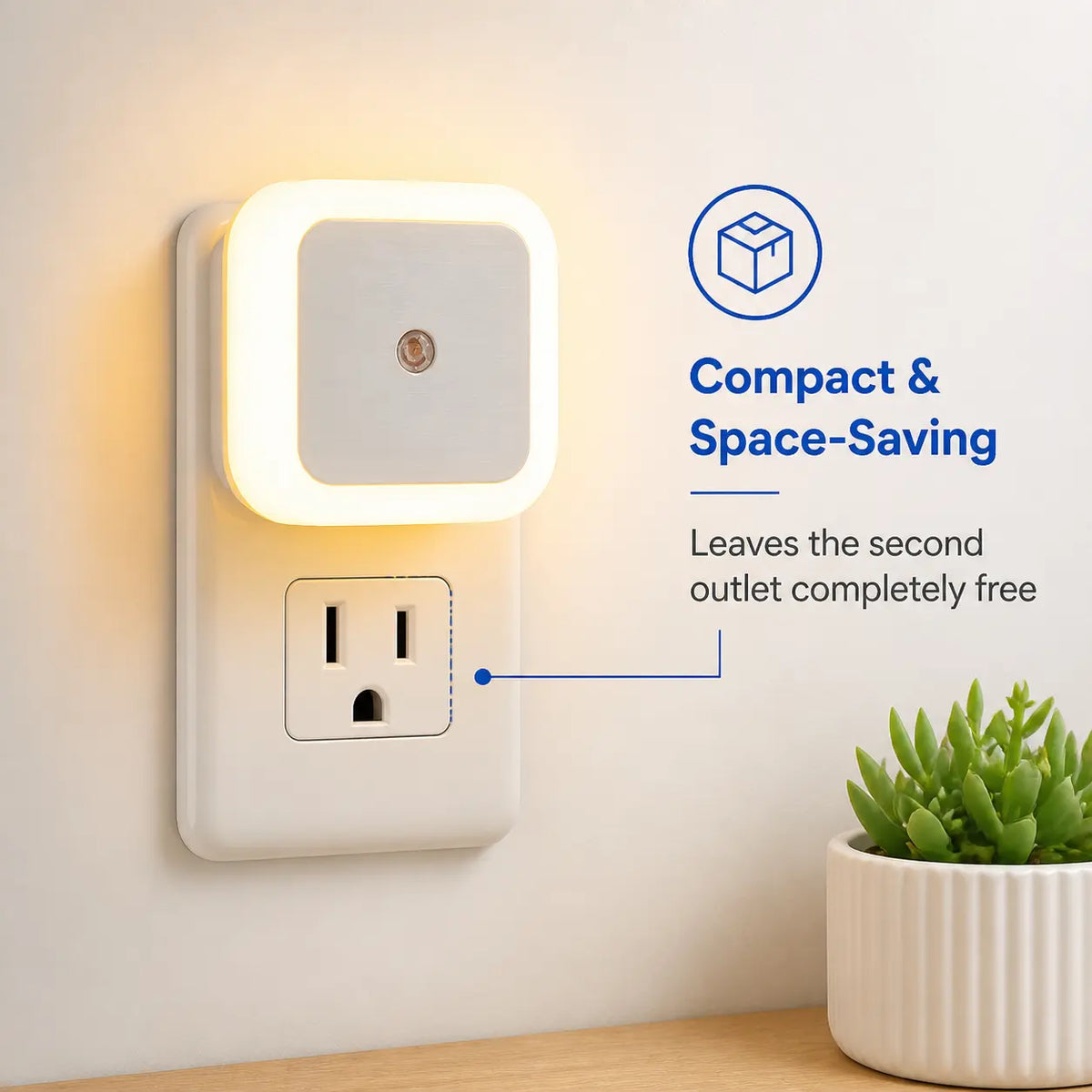 6‑Pack Compact Ultra‑Energy‑Saving Smart LED Night Lights💡
