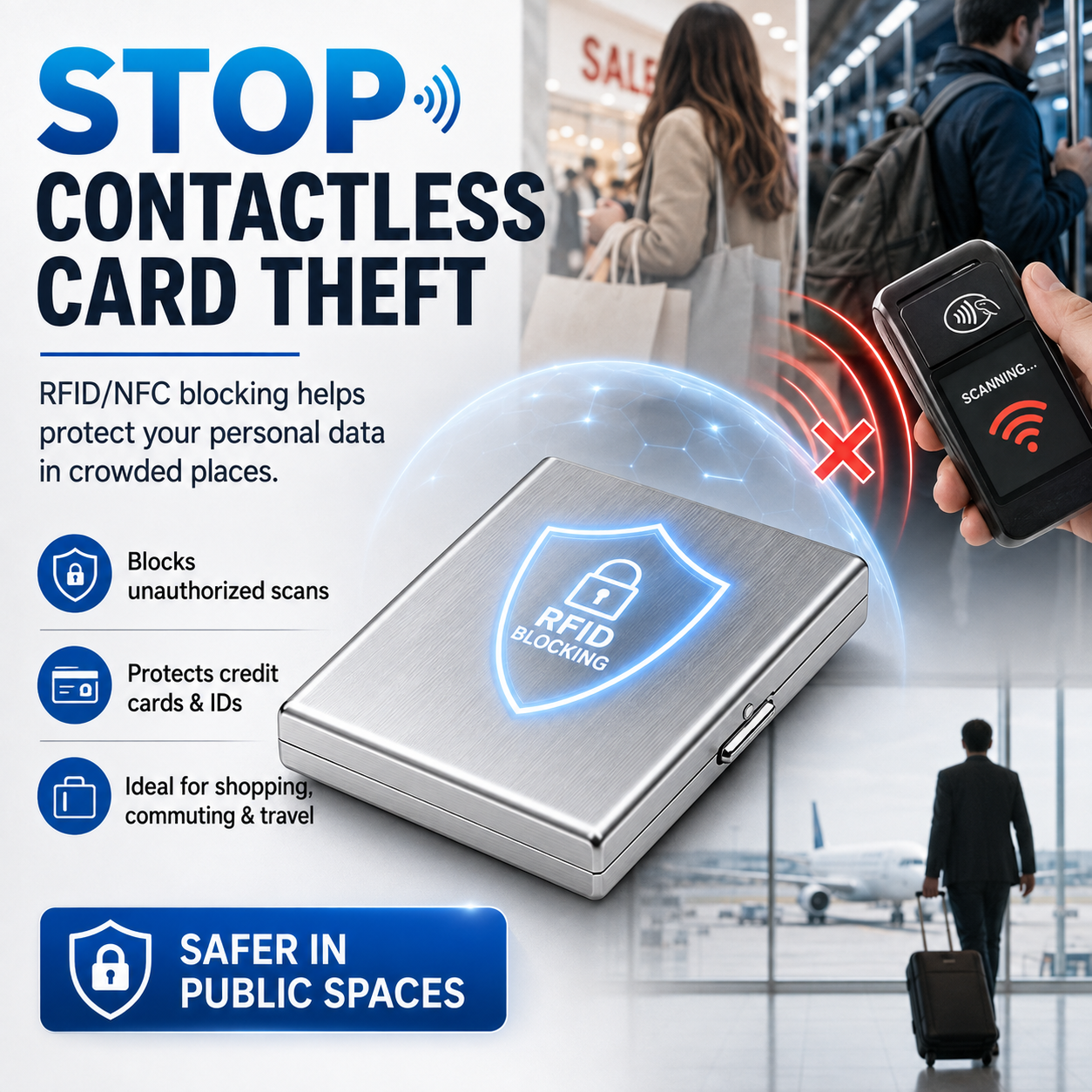 RFID Blocking Metal Card Holder