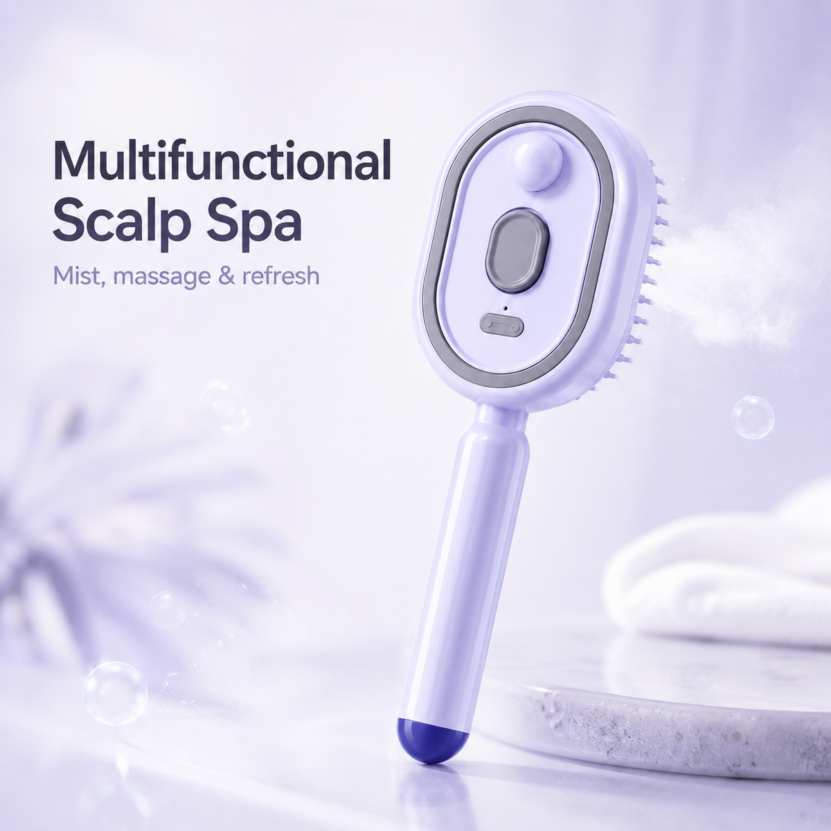 🔥Last Day 50% OFF Electric Mist-Spraying Massage Cushion Brush