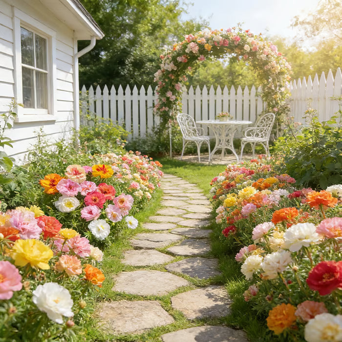 💫🌸Moss Rose🌿Perennial Flower Seeds With Plant Growth Supplement