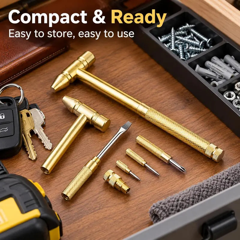 6 in 1 Mini Multifunction Hammer & Screwdriver Hand Tools Ideal ⚒️