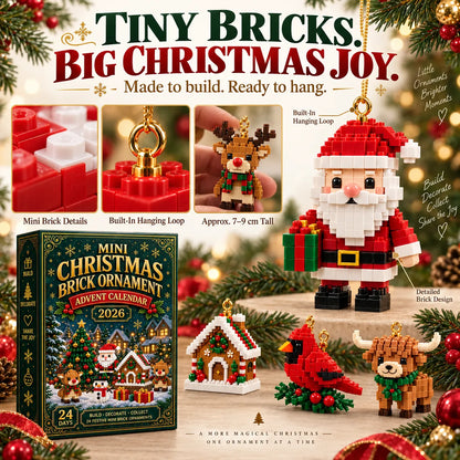 ⏳ Last day to save 49% – 🎄 24-Day Mini Christmas Brick Ornament Advent Calendar
