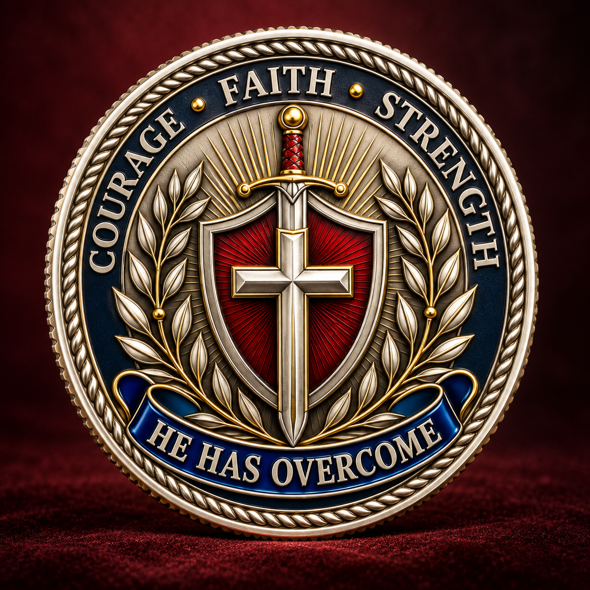 🎉🇺🇸 Limited Edition!🔥🔥Lion of Judah – He Has Overcome Faith Commemorative Coin