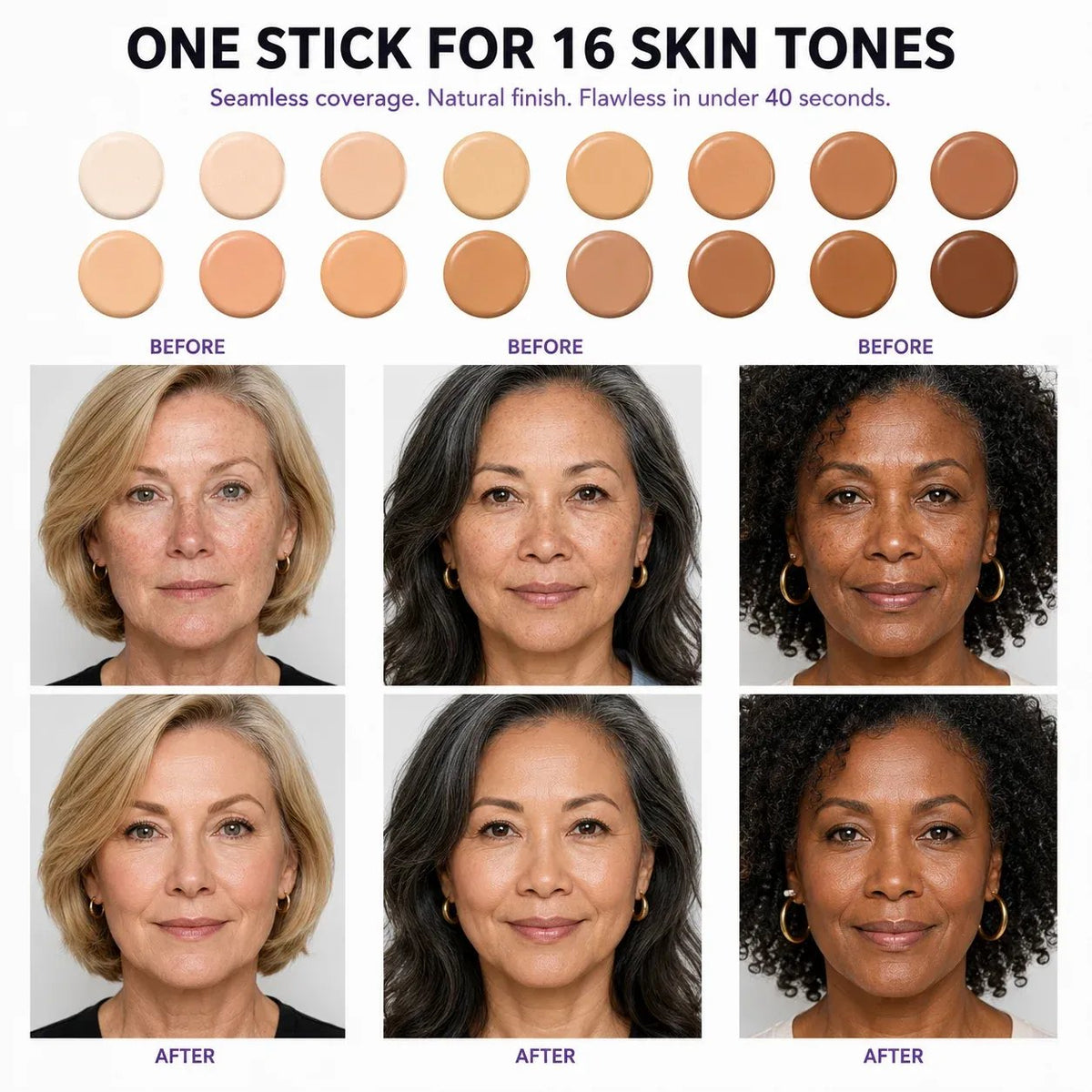 🌸Changing Foundation Stick – The stick that makes mature skin glow again