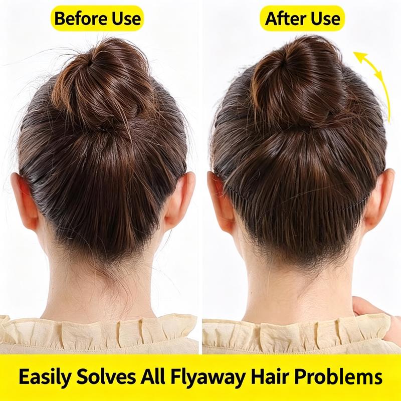 U Shape Hair Finishing Fixer Comb, Stretchable Wavy Hair Styling Pins 🖤