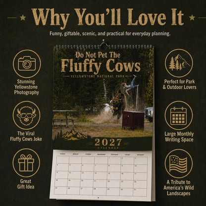 🏞️🔥 Yellowstone Bison 2027 Wall Calendar | The Perfect Blend of Humor, Wildlife & Rustic Decor
