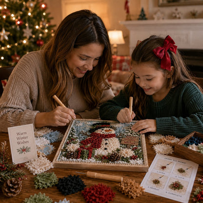 🔥🔥 LAST DAY 49% OFF – 🎄🧵 Premium 3D Christmas Fabric Poke Art Kit | No-Sew Holiday Craft with Pre-Punched Board, Fabric Squares & Display Stand 🎅✨