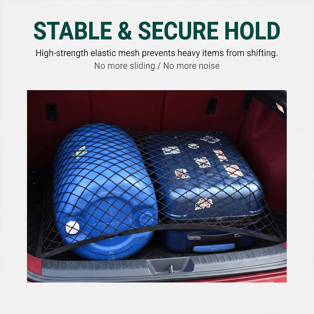 🧳 Heavy-Duty Elastic Cargo Net – Double-Layer Vehicle Storage Organizer