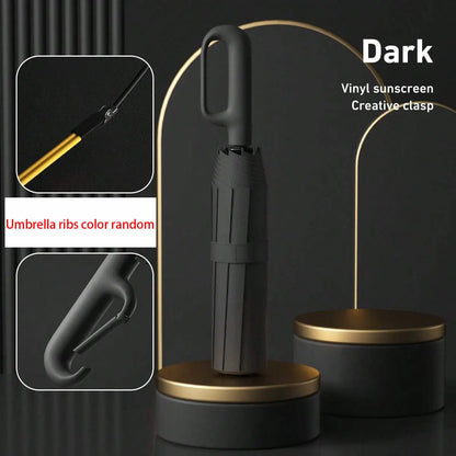 Automatic Folding Umbrella, Portable Rain Umbrella with Loop Buckle ☔