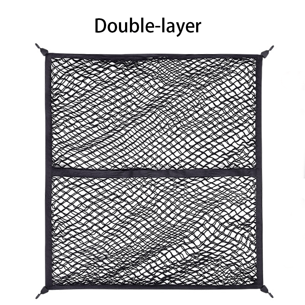 🧳 Heavy-Duty Elastic Cargo Net – Double-Layer Vehicle Storage Organizer