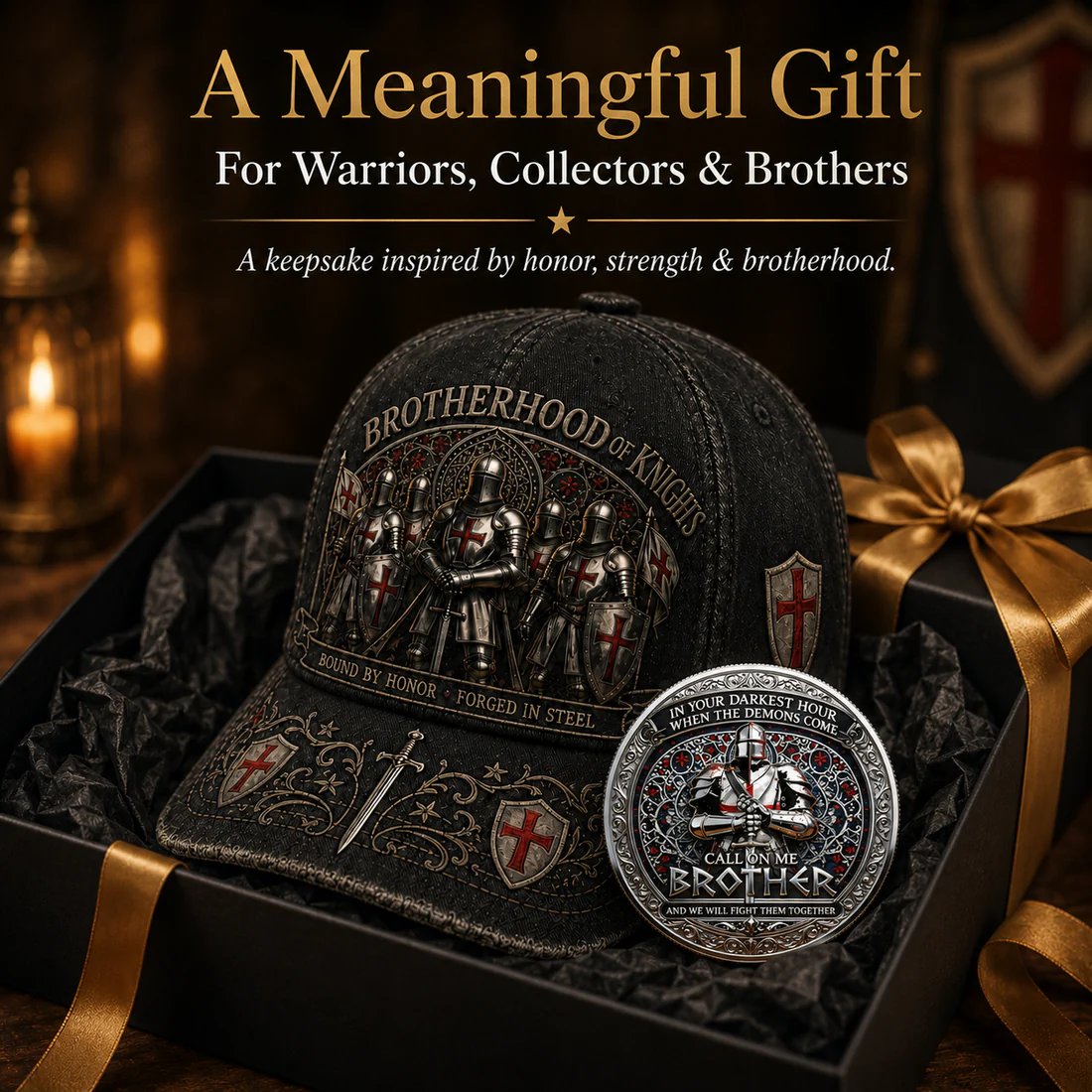 ⚔️ Brotherhood Of Knights Honor Cap 🎁Free Honor Coin With Every Cap Purchase