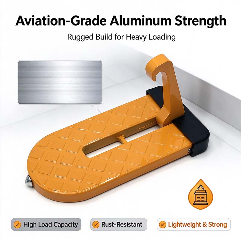Car Door Step with Safety Hammer, Automotive Compact Anti-Slip Roof Latch Hook Ladder 🚗