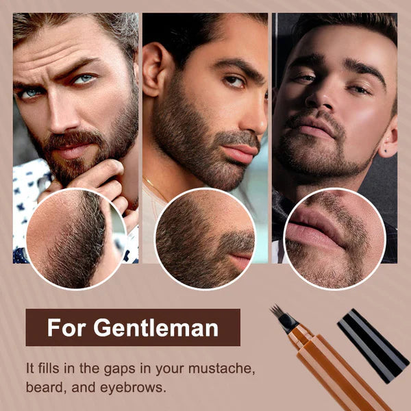 BUY 1 FREE 1🎁Waterproof Four-tip Beard and Eyebrow Pen✨