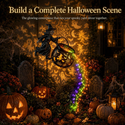 🔥Early Halloween Hot Sale 49% OFF🧙‍♀️Halloween Witch Cauldron Garden Light