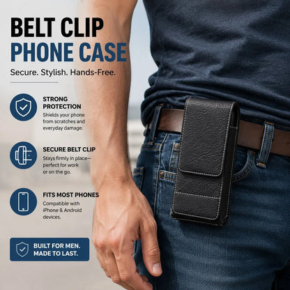🔥Waist Belt Cell Phone Pouch 📱 Multi-Pocket Leather Holster with Card Holder