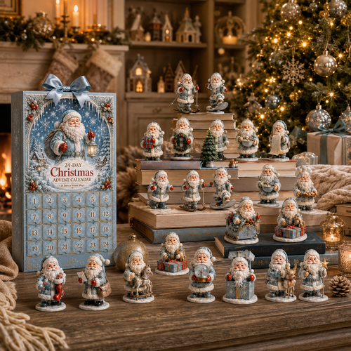 ✨24-Day Christmas Countdown Advent Calendar –Icy Santa Claus Ornament