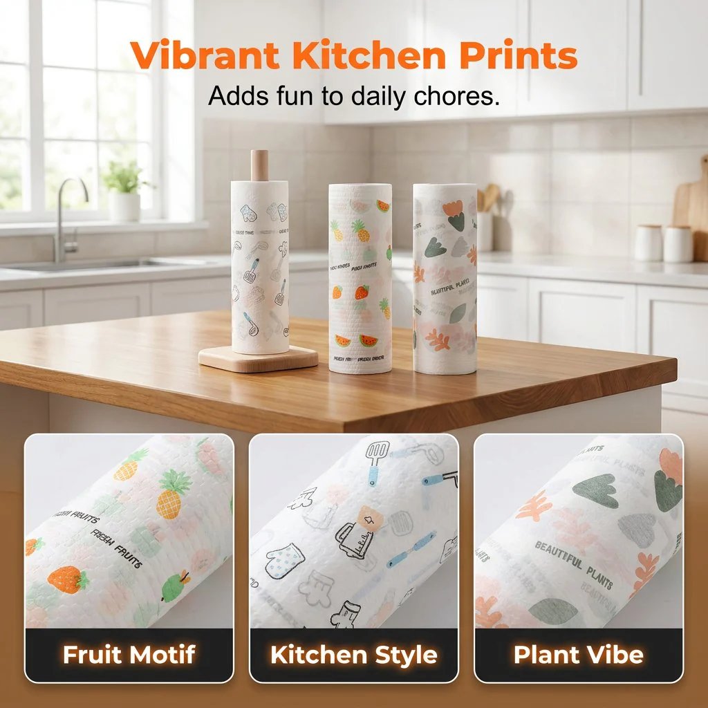 50Pcs Per Roll Reusable Cleaning Lazy Rags