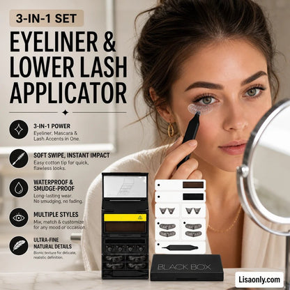 3-in-1 Eye Makeup Stamp - Create Perfect Eyeliner & Natural Lower Lashes In Seconds