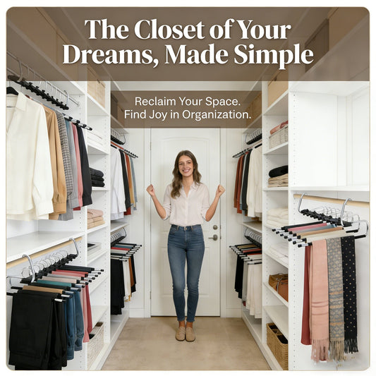 👖 9-Tier Space-Saving Pants Hangers – 2 Pack