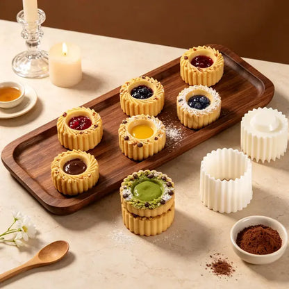 Sunflower-Patterned Round Hand-Press Mooncake Mold, French