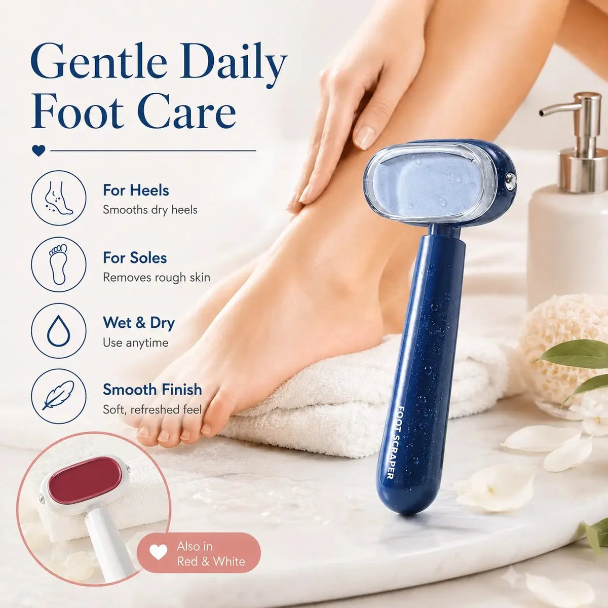 Dual‐Sided Foot Callus Remover, Replaceable Stainless Steel Blade Foot Scraper 🦶