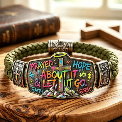 ✝️ Faith Over Fear Christian Cross Bracelet – Isaiah 41:10 Keepsake
