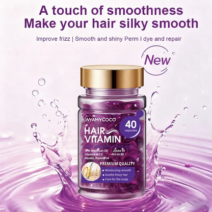 Hair Vitamin Capsules Infused with Violet Vitamins & Argan Oil,40 Capsules💜