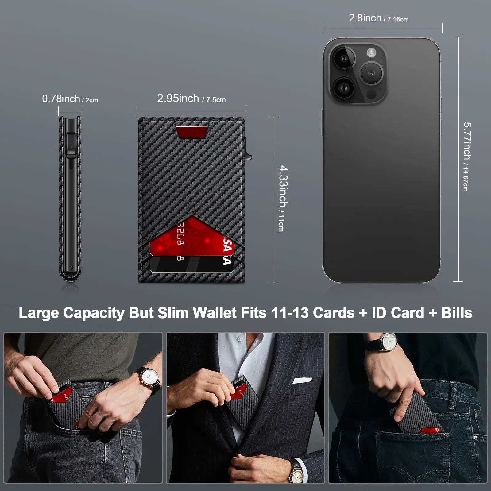 Minimalist wallet gift for men