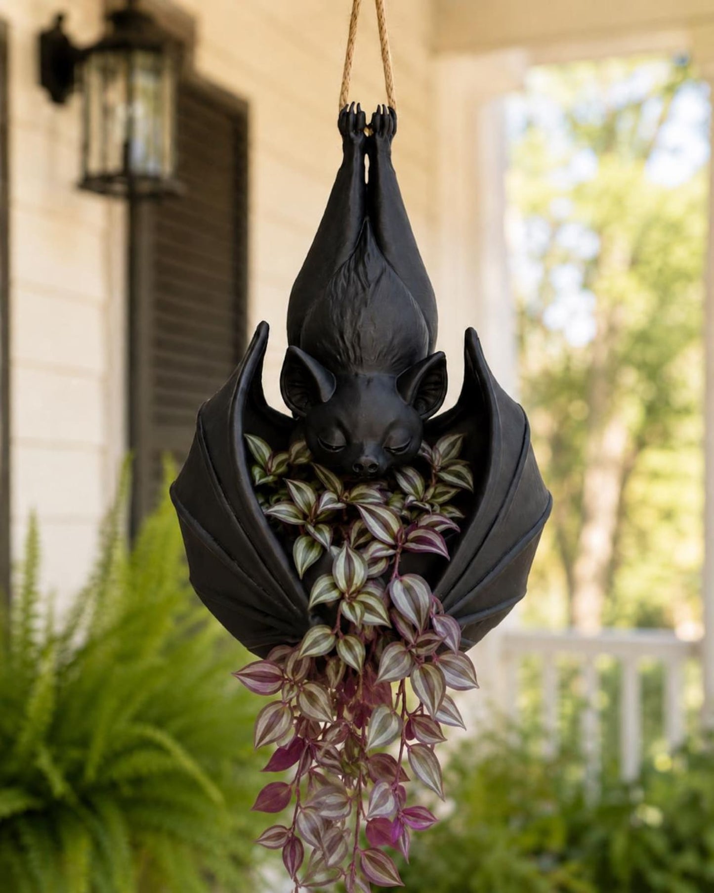 🦇 Hanging Bat Plant Pot🎃Spooky Garden Decor Planter