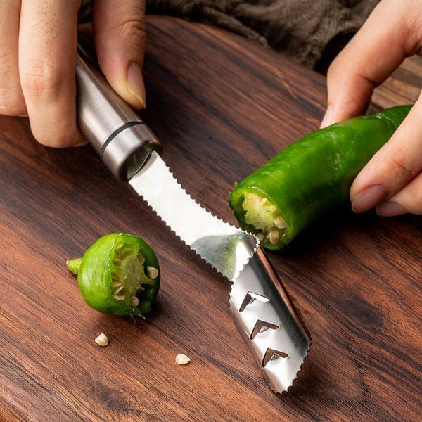 🌶️ Stainless Steel Pepper Corer