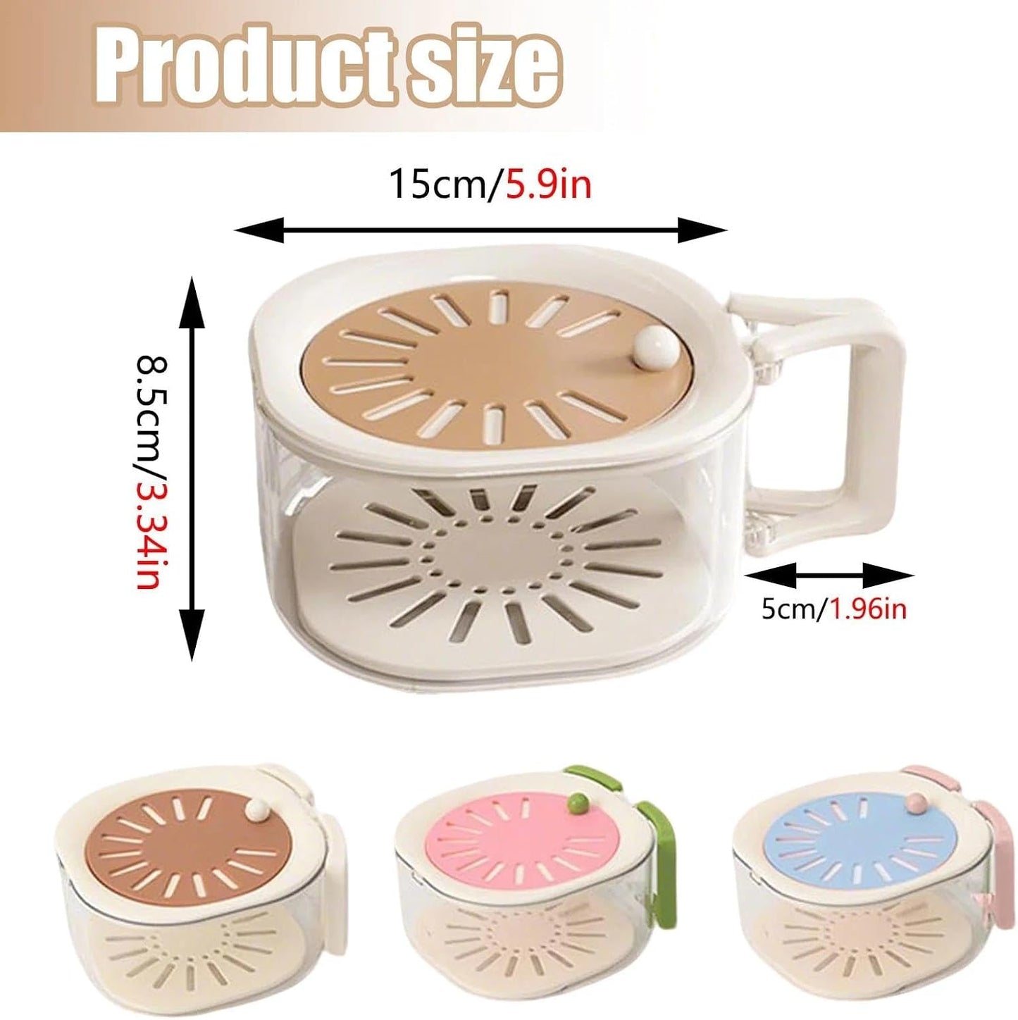 🔥🔥Multipurpose Fruit Colander Bowl with Drainage Lid