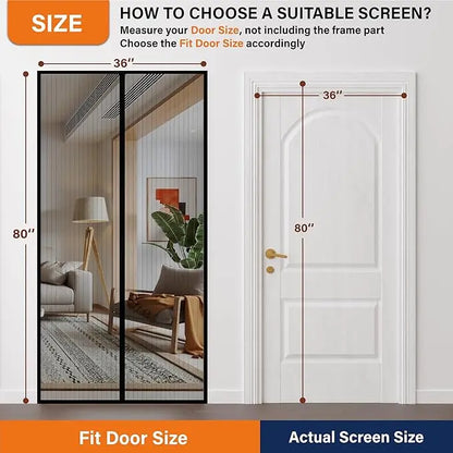 Premium Fiberglass Magnetic Screen Door Mesh