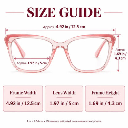 Progressive Photochromic Readers for Women, Pink Square Multifocal Reading Glasses 🕶️